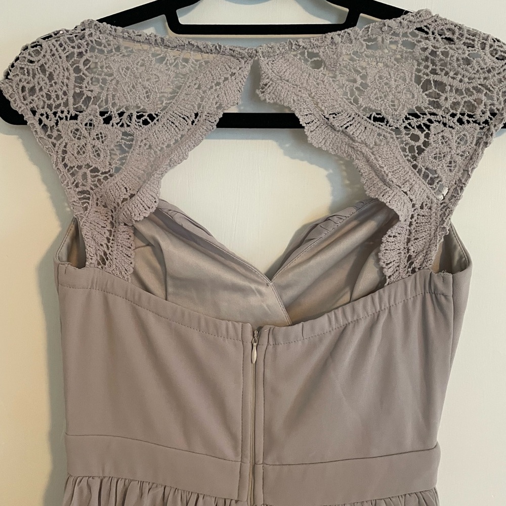 Elegant Gray Pleated Maxi Skirt for Cocktail Events - Picture 3 of 6